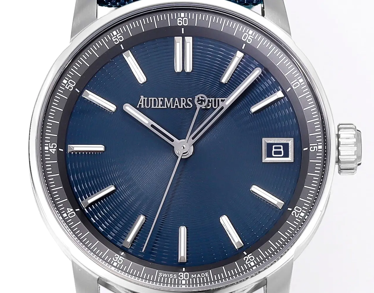 SoftTouch V9 Factory Audemars Piguet CODE 11.59 Blue Dial Super Clone Watch Replica 8142